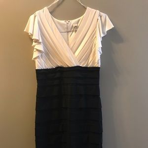 Sangria black and white dress